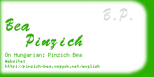 bea pinzich business card